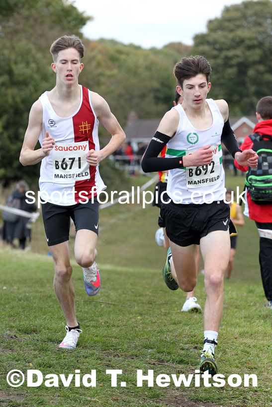 Mens under-17s 2021 National Cross Country Relays, Berry Hill Park, Mansfield. Photo: David T. Hewitson/Sports for All Pics
